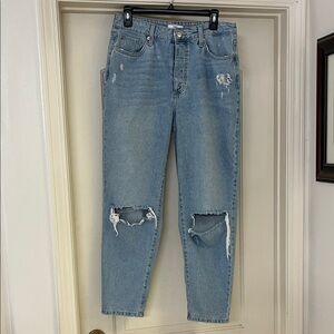 Forever 21 Light Blue Distressed Jeans